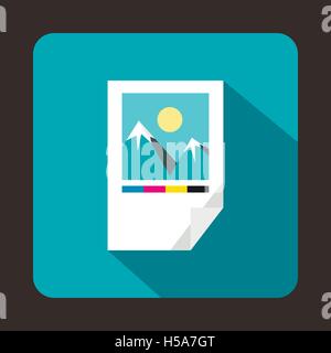 Tested ink paper with printer marks icon Stock Vector