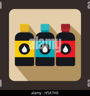 Printer ink bottles icon, flat style Stock Vector Image & Art - Alamy
