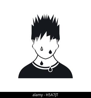 Sweaty man icon, simple style Stock Vector