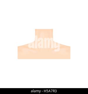 Human neck icon in cartoon style Stock Vector