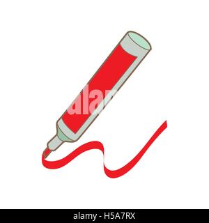 Red marker icon in cartoon style Stock Vector