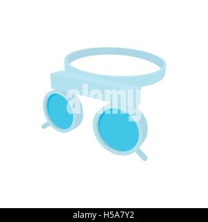 Trial frame for checking patient vision icon Stock Vector