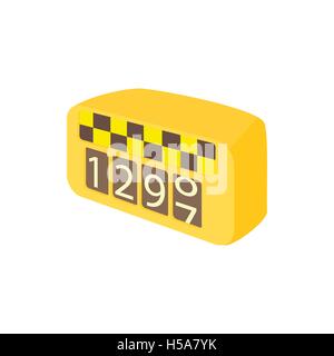 Meter taxi icon in cartoon style Stock Vector