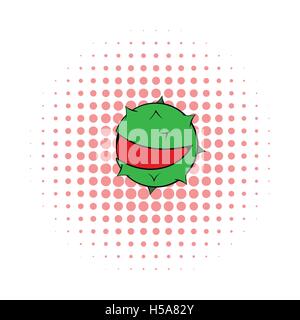 Chestnut icon, pop-art style Stock Vector