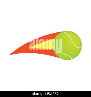 Flaming tennis ball icon, isometric 3d style Stock Vector