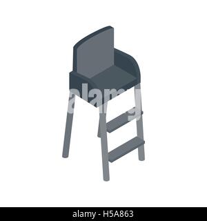 Tennis referee chair icon, isometric 3d style Stock Vector