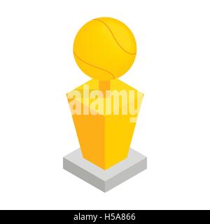 Award tennis ball trophy cup icon Stock Vector