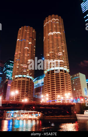 'Corn cob' buildings in Chicago, Illinois Stock Photo