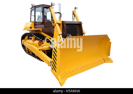 Modern crawler bulldozer isolated on white background Stock Photo