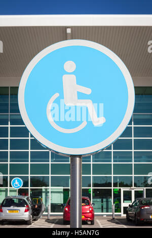 Disabled parking space sign.
