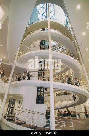 The atrium interior design features a spacious, open-plan layout with ...