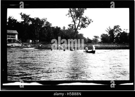 Views of Moon Lake Club House and Moon Lake Stock Photo