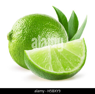 limes isolated on the white background. Stock Photo