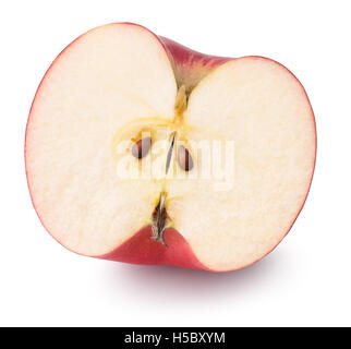 half of red apple isolated on the white background. Stock Photo