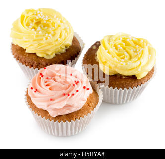 cupcakes isolated on the white background. Stock Photo