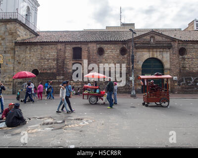 Bogota, Colombia - May 01, 2016: People walking through the streets of Bogota Stock Photo