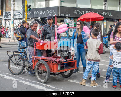 Bogota, Colombia - May 01, 2016: People walking through the streets of Bogota Stock Photo