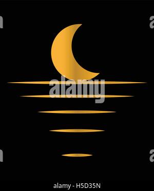 Moon Light Concept Design. Crescent, EPS 10 supported. Stock Vector