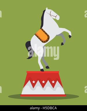 acrobat horse show circus carnival Stock Vector