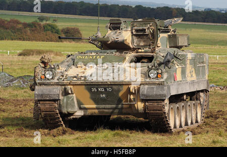 Salisbury, Wiltshire, UK. 20th October, 2016. Warrior Infantry Fighting vehicle. British Army combined arms demonstration on Salisbury plain  in front of 500 VIP's. The Mercian Regiment put on the firepower display with additional units from the RAF and with two Army Air Corps Apache helicopters also joining in. Credit:  Dorset Media Service/Alamy Live News Stock Photo