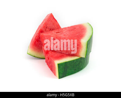 fresh seedless watermelon isolated on white Stock Photo