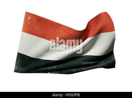 3D Flag of Yemen on an old stone wall background Stock Photo - Alamy