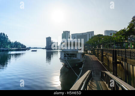 Kuching Waterfront in Sarawak, Malaysia Stock Photo