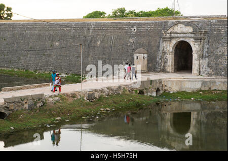 Jaffna Fort, built by the Portuguese in 1618, Jaffna, Sri Lanka Stock Photo