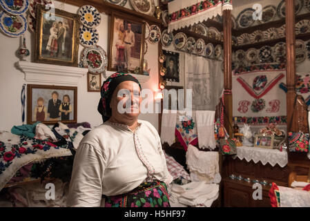 Greek Island Karpathos Woman with traditional dress in 