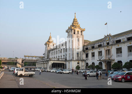 Central Railway Station in Yangon Myanmar Stock Photo