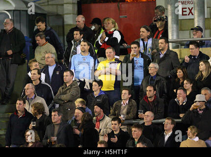 Grays fans during the second-half - Lewes vs Grays Athletic - FA Cup 4th Qualifying wneRound Replay at the Dripping Pan - 31/10/07 Stock Photo