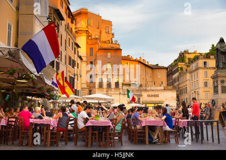 Piazza Campo De Fiori in Rome, Italy. Stock Photo