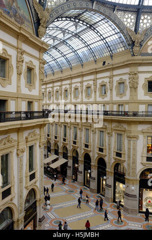 The newly restored Galleria Vittorio Emanuele II in Milan, Italy Stock Photo