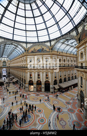 The recently restored Galleria Vittorio Emanuele II in Milan, Italy Stock Photo