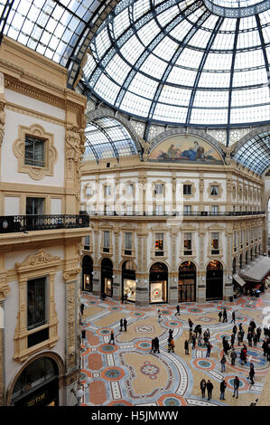 The recently restored Galleria Vittorio Emanuele II in Milan, Italy Stock Photo