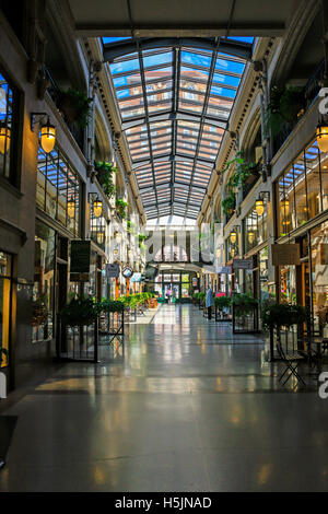 Inside the Grove Arcade shopping plaza in downtown Asheville NC Stock Photo