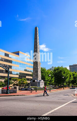 The Zebulon Baird Vance Memorial situated in N. Pack Square in downtown Asheville NC Stock Photo
