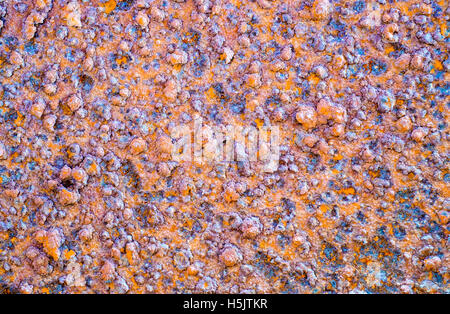 Very heavy corroded and rusty iron plate surface Stock Photo