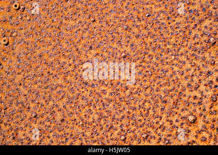 Heavy corroded and rusty iron plate surface Stock Photo