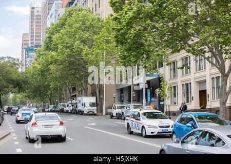 view along Macquarie street in Sydney city centre, new south wales,australia Stock Photo