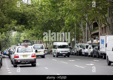 view along Macquarie street in Sydney city centre, new south wales,australia Stock Photo