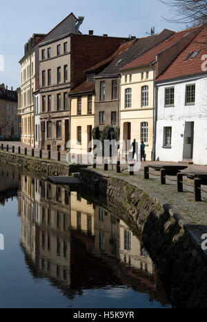 Historic buildings in Wismar, Mecklenburg-Western Pomerania Stock Photo