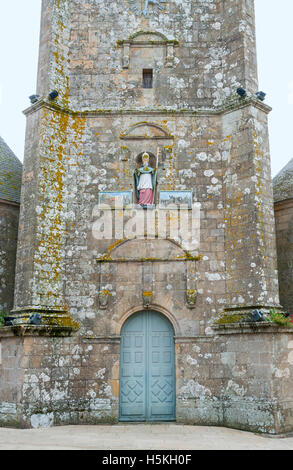 detail of a church in a town named Carnac in the Morbihan department in Brittany, France Stock Photo