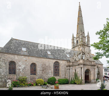 church in a town named Carnac in the Morbihan department in Brittany, France Stock Photo