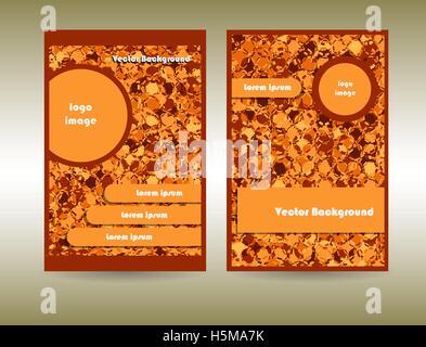 orange color abstract circles background for brochure, cover, booklet template vector illustration Stock Vector