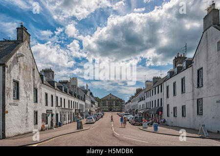 Main street in Inveraray, the traditional county town of Argyll, Scotland. Stock Photo