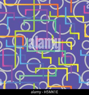 Seamless pattern from the scattered geometrical lines Stock Vector