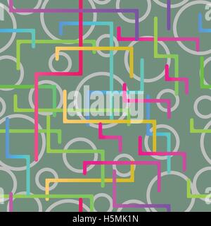 Seamless pattern from the scattered geometrical lines Stock Vector