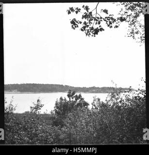 View from Ocean House, June 9, 1898.  The Ocean House hotel was located on the current site of the Camden Public Library.  The hotel burned in 1903. Stock Photo