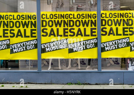 Closing Down Sale Stock Photo